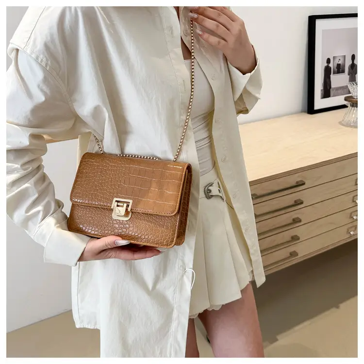 Elegant Latch Chain Crossbody Bag Women 2024 Spring Summer — feature 12