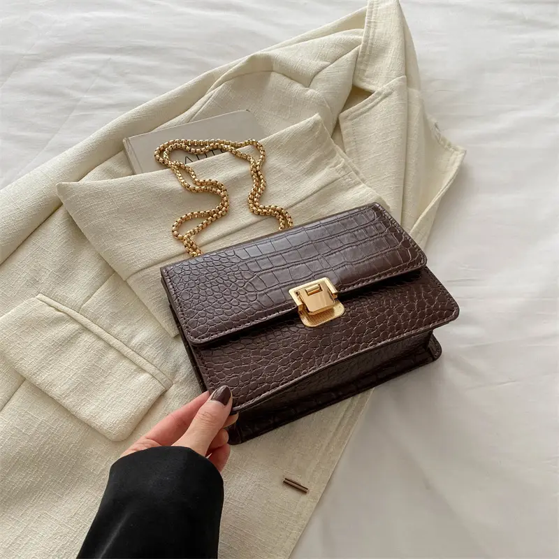 Elegant Latch Chain Crossbody Bag Women 2024 Spring Summer - Image 3