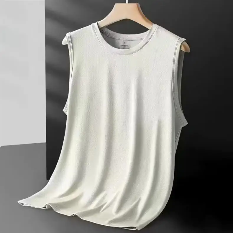 Men's Navy Ice Silk Sleeveless Vest — feature 12