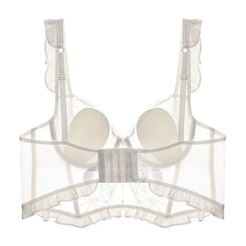 Black Lace French Waistcoat Bra Set for Women — feature 15