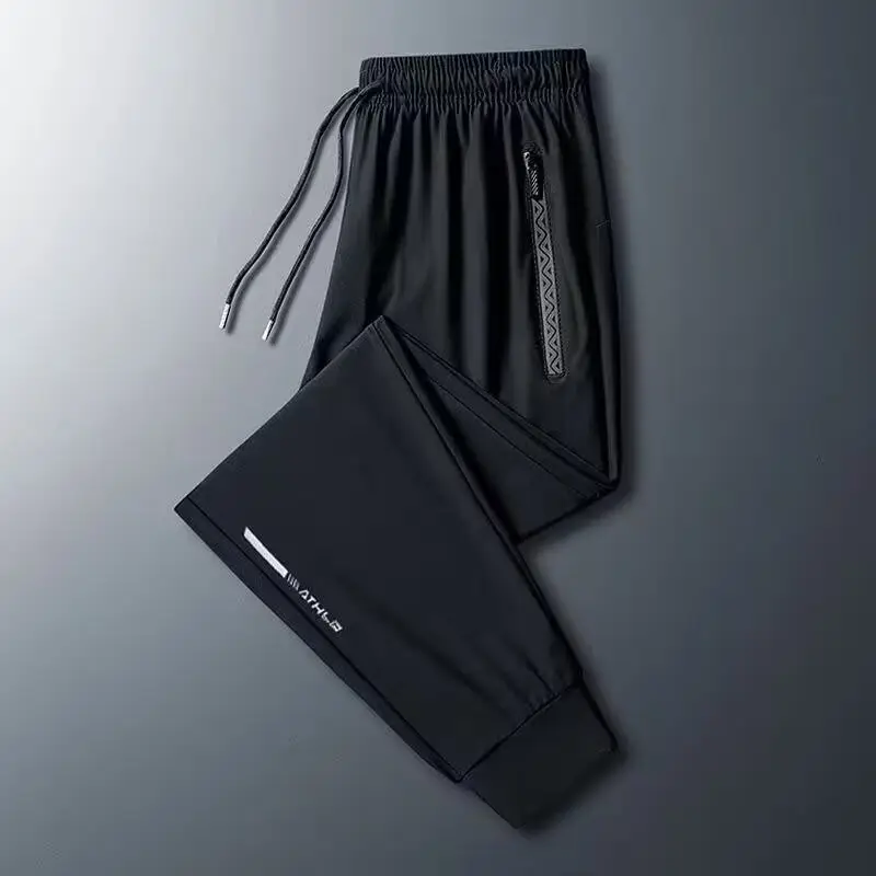 Ice Silk Wide Leg Pants Boys Black 2024 Spring - Image 6