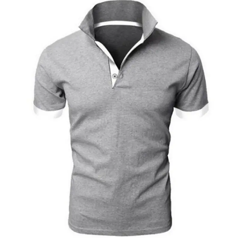 Men Navy Polo Shirt Short Sleeve Orange Trim