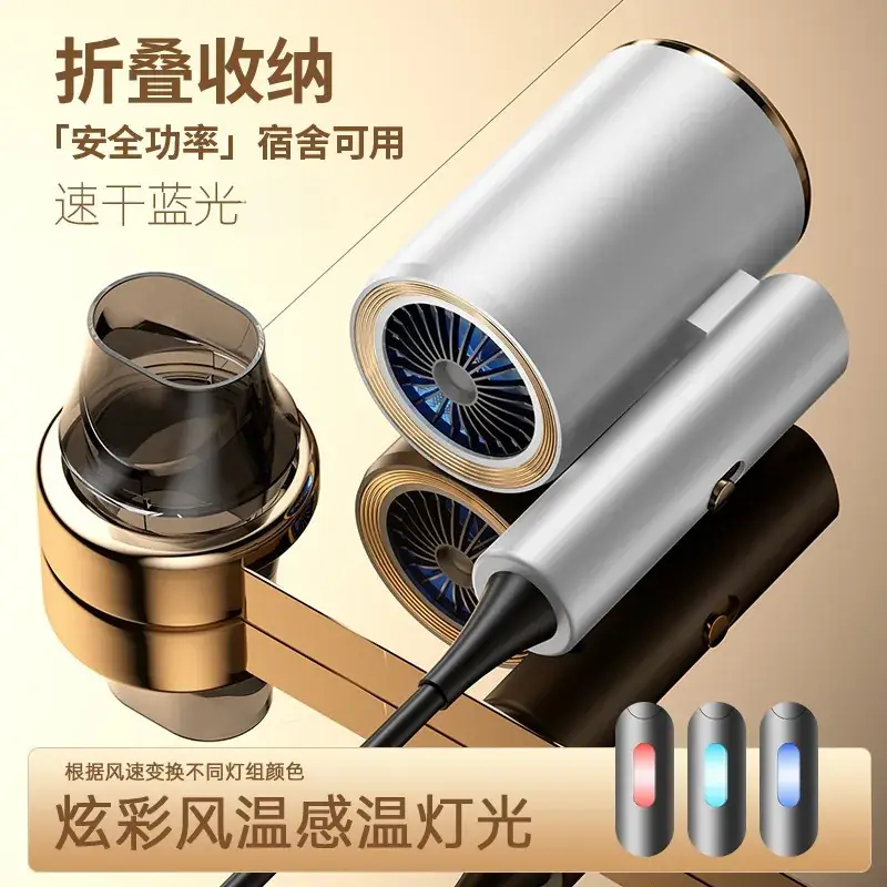 2025 Foldable Hair Dryer with Warm Light & High Wind - Image 2