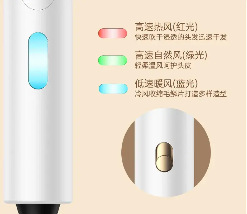 2025 Foldable Hair Dryer with Warm Light & High Wind — feature 26