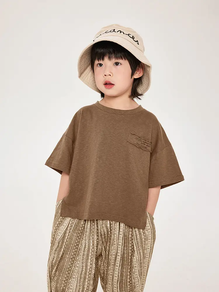 Boys Cotton T-Shirt Plaid Shorts Summer Korean Style - Image 4