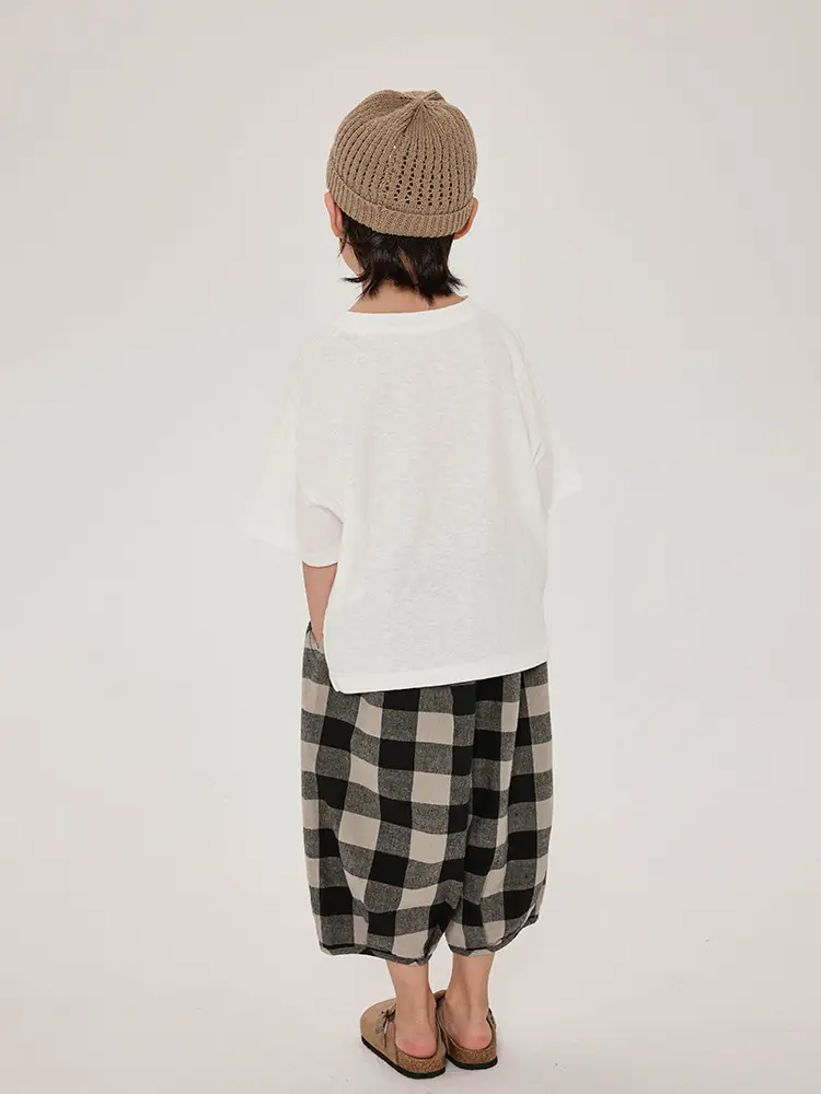 Boys Cotton T-Shirt Plaid Shorts Summer Korean Style - Image 7