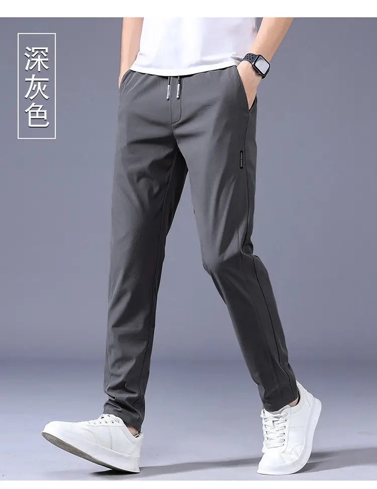 Men's Ice Silk Loose Breathable Shorts Grey — feature 13
