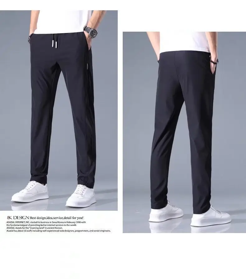 Men's Ice Silk Loose Breathable Shorts Grey — feature 18
