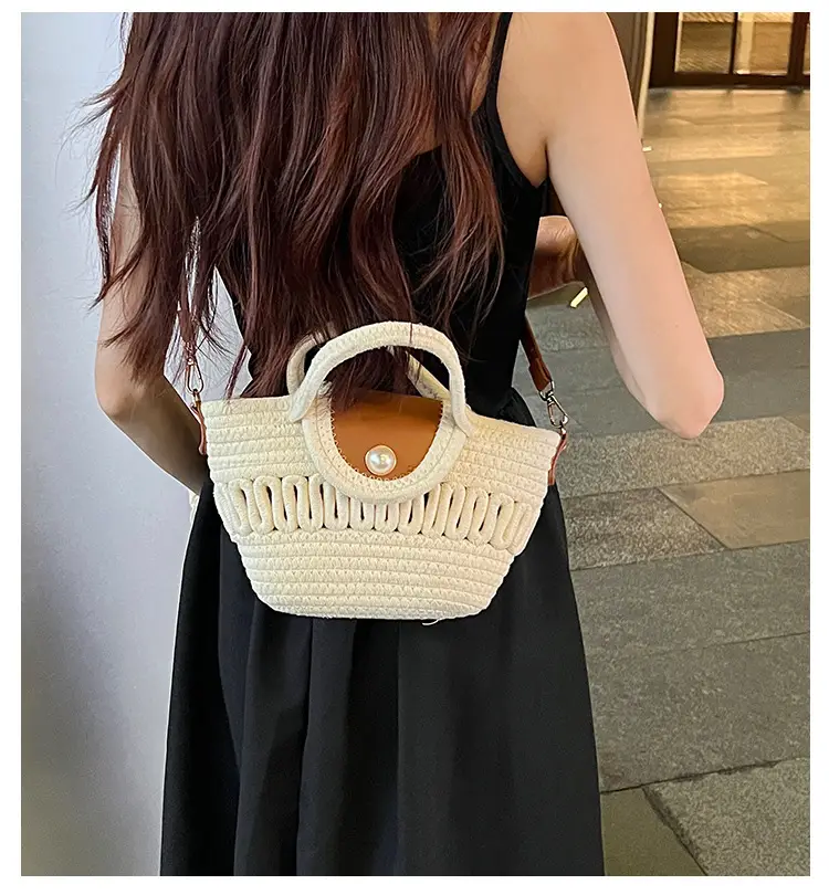 Women's Vintage Woven Bucket Handbag for Summer — feature 1