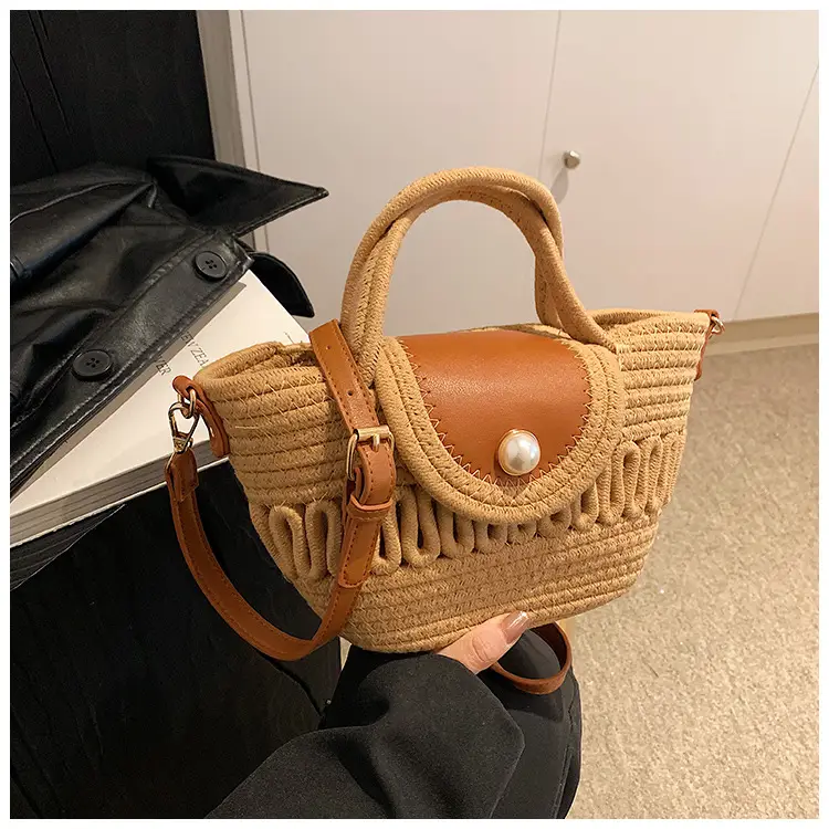 Women's Vintage Woven Bucket Handbag for Summer — feature 18