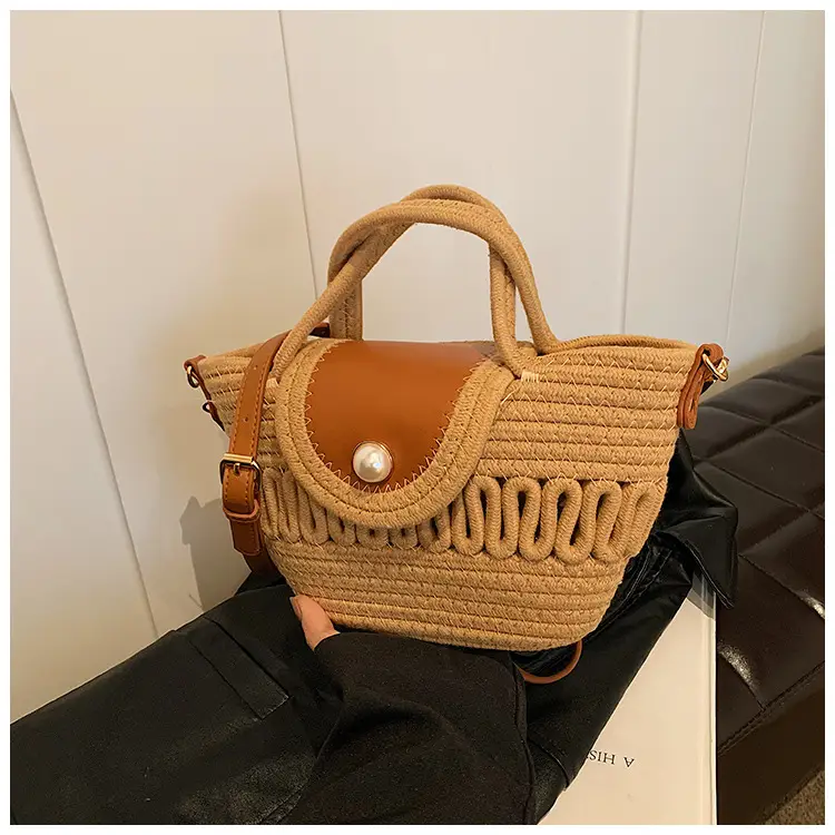 Women's Vintage Woven Bucket Handbag for Summer — feature 19