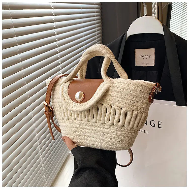 Women's Vintage Woven Bucket Handbag for Summer — feature 21