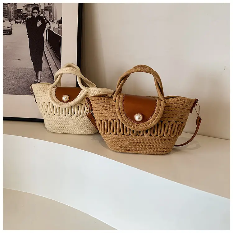 Women's Vintage Woven Bucket Handbag for Summer — feature 22