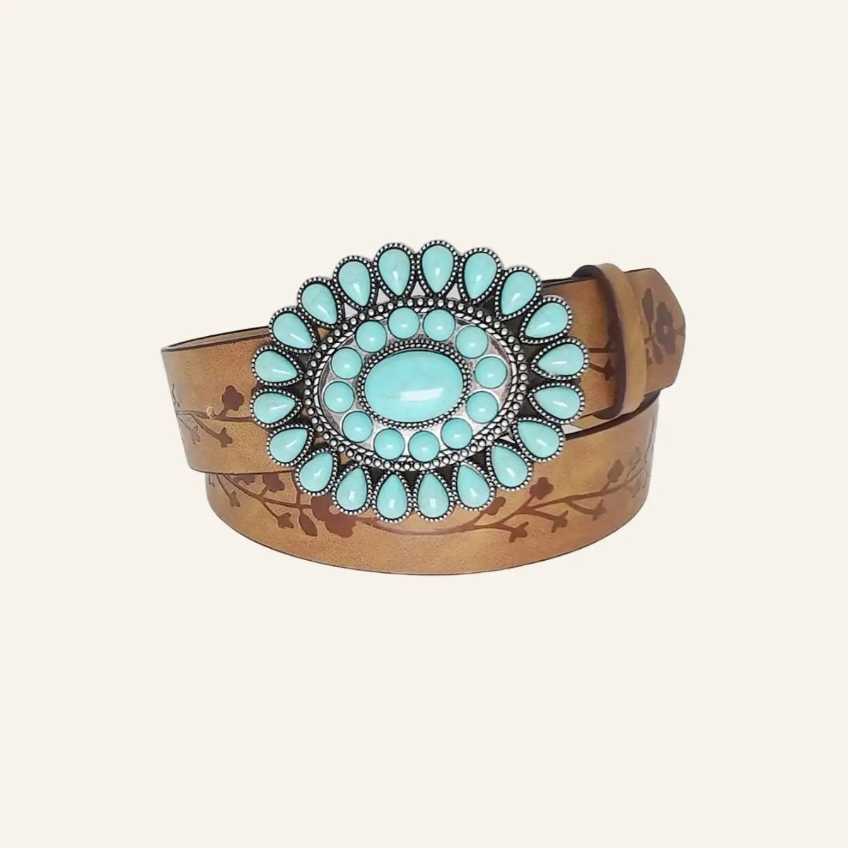 Turquoise Flower Belt for Women American Bohemian Fashion — feature 4