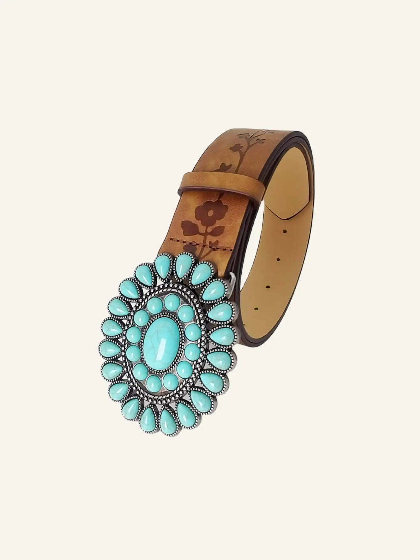 Turquoise Flower Belt for Women American Bohemian Fashion — feature 7