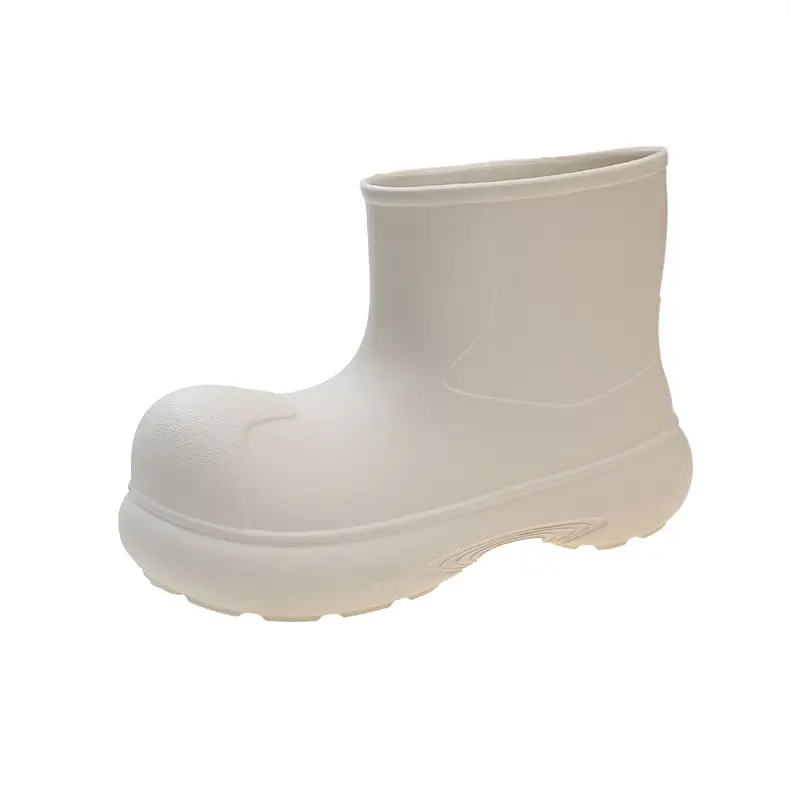 2025 Internet Celebrity Fashion Simple Versatile Ins Rain Boots Women's Mid-Calf Cute Outdoor Thick-Soled Eva Waterproof Rain Boots Wholesale - Image 8