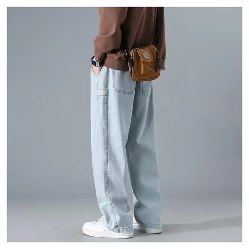 Men's Wide Leg Washed Jeans Spring Autumn High Street - Image 28