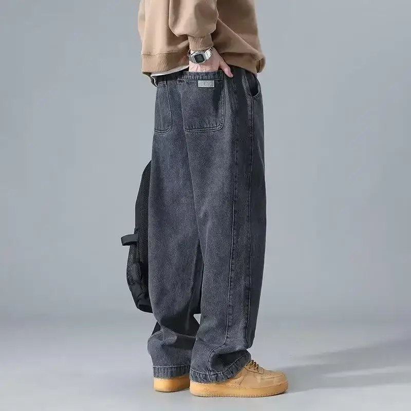 Men's Wide Leg Washed Jeans Spring Autumn High Street - Image 20