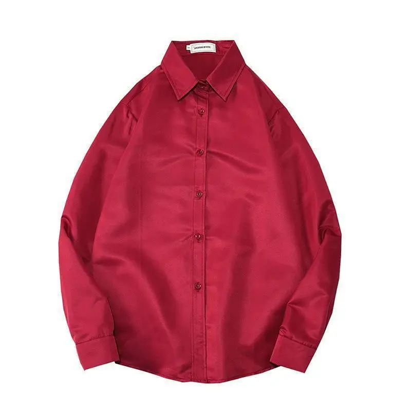 Men's Red Button-Down Shirt for Weddings & Office - Image 53