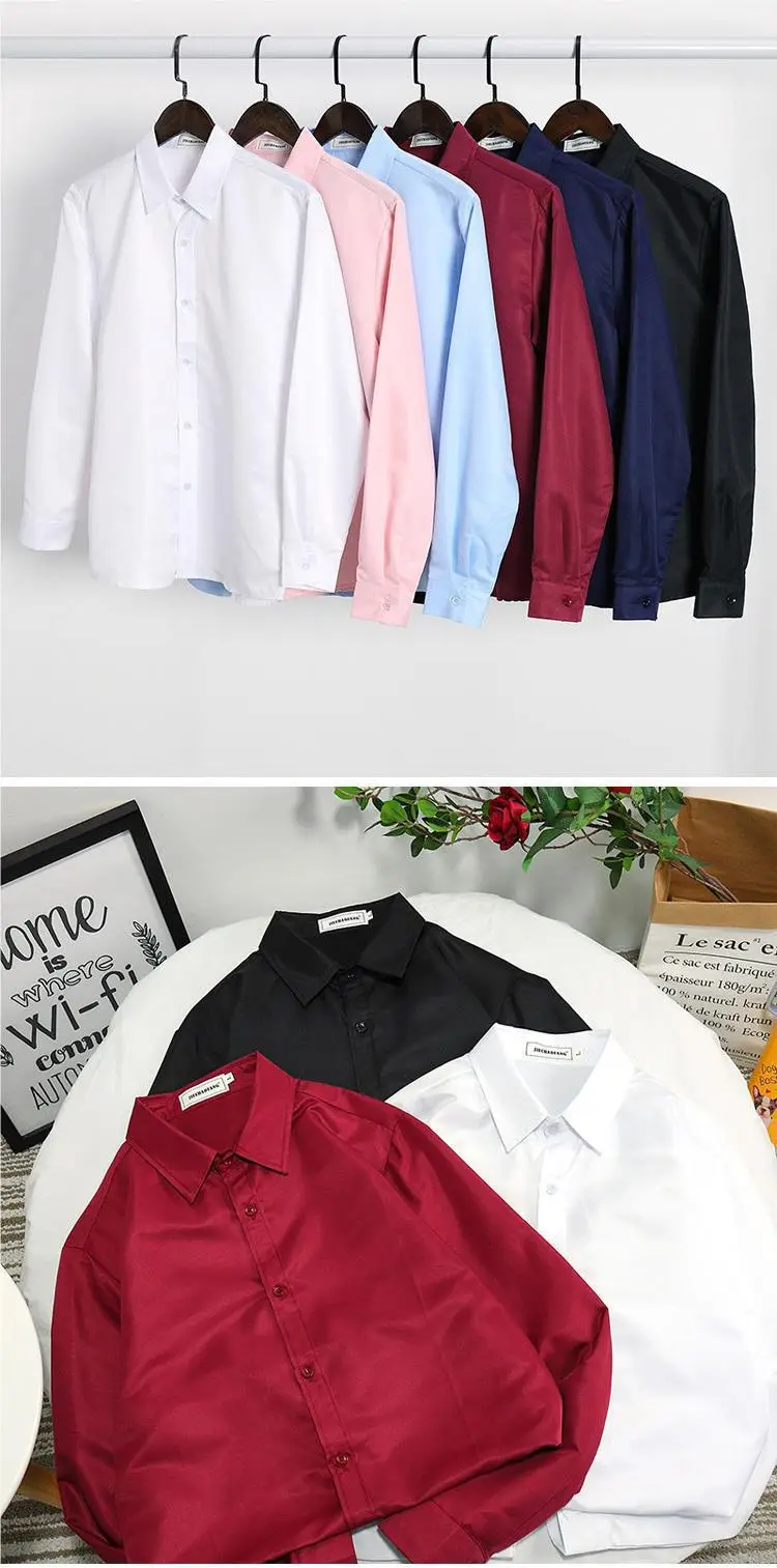 Men's Red Button-Down Shirt for Weddings & Office — feature 1
