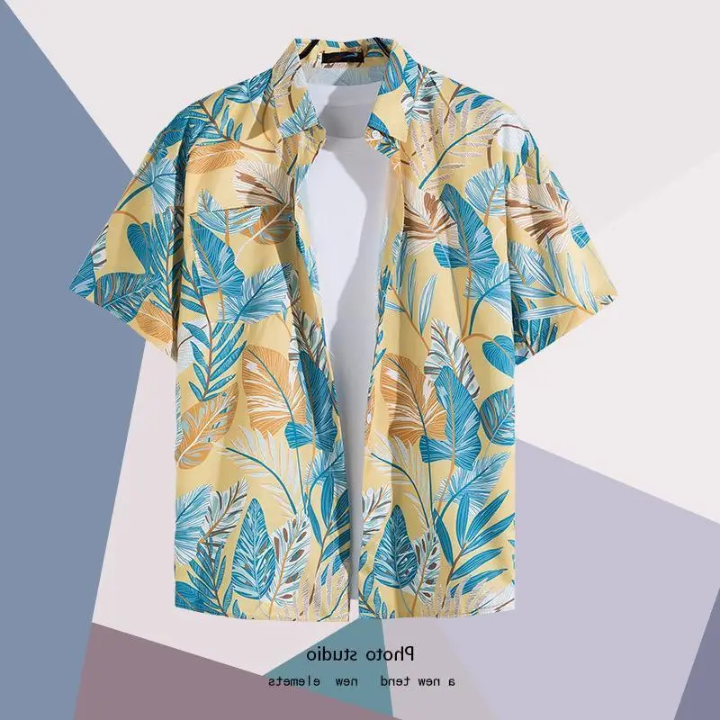 Summer Floral Print Thin Shirt for Men Women - Image 22
