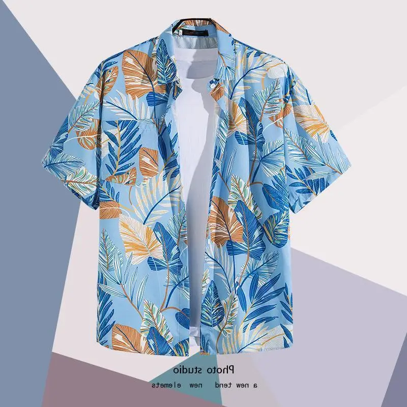 Summer Floral Print Thin Shirt for Men Women - Image 23