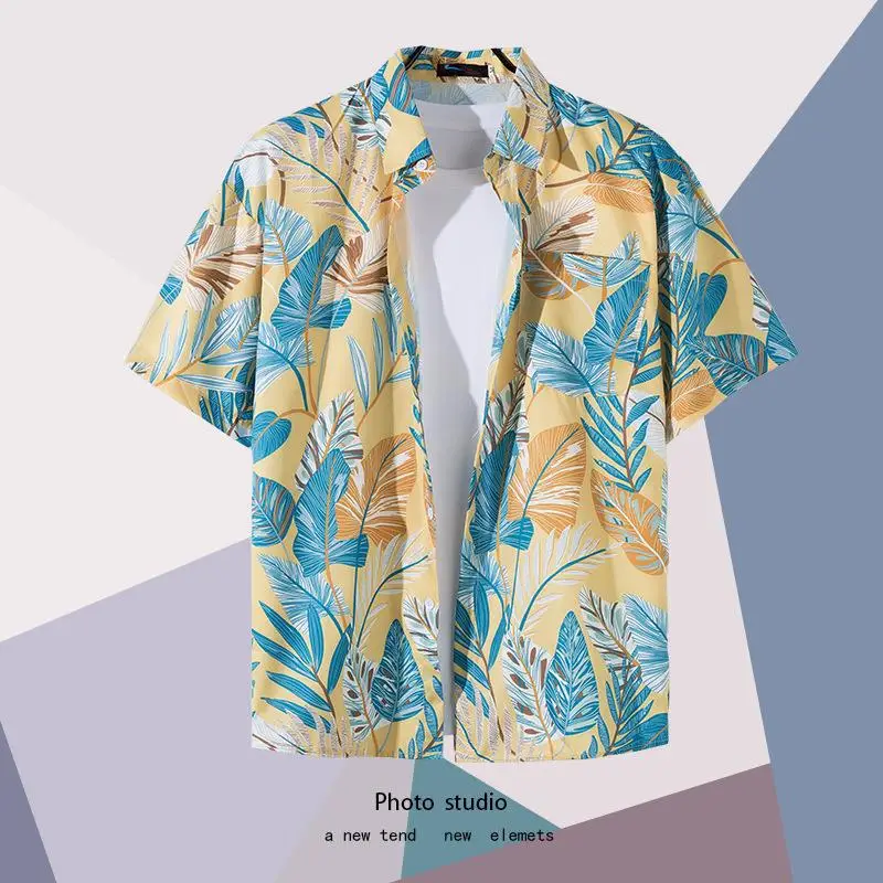Summer Floral Print Thin Shirt for Men Women - Image 10