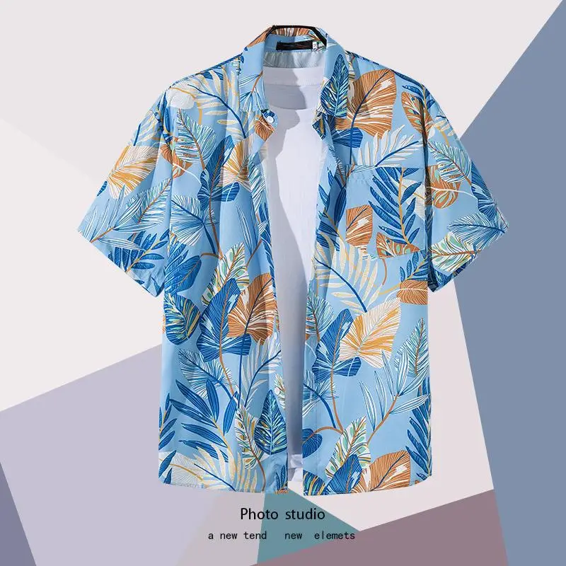 Summer Floral Print Thin Shirt for Men Women - Image 11