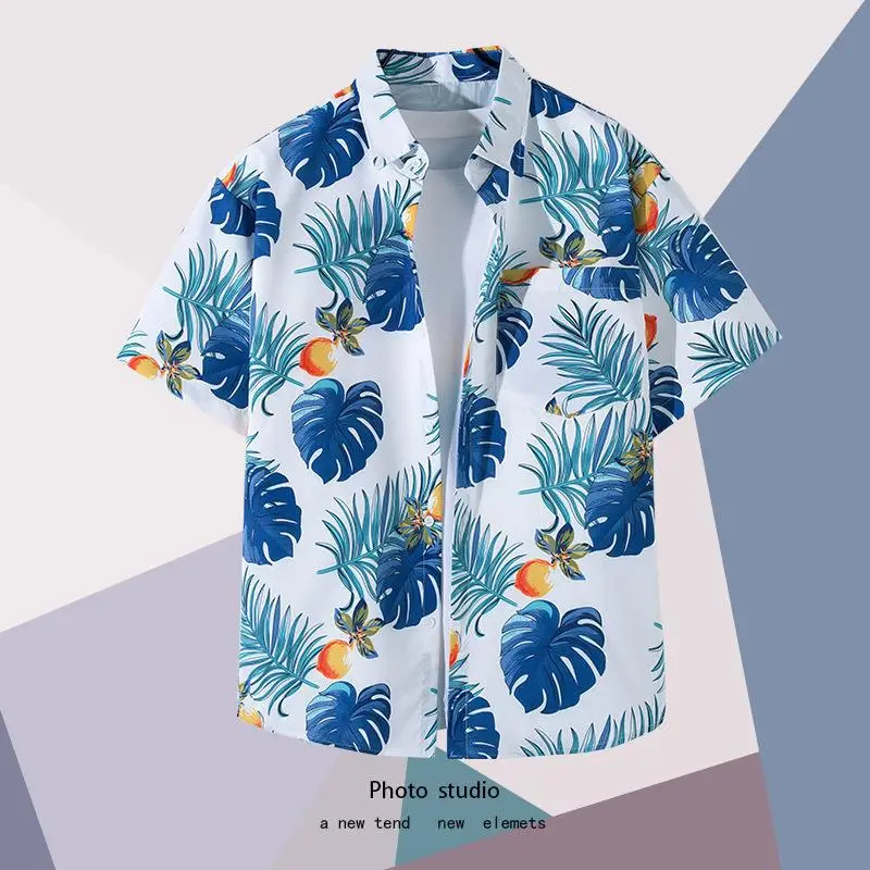 Summer Floral Print Thin Shirt for Men Women - Image 12