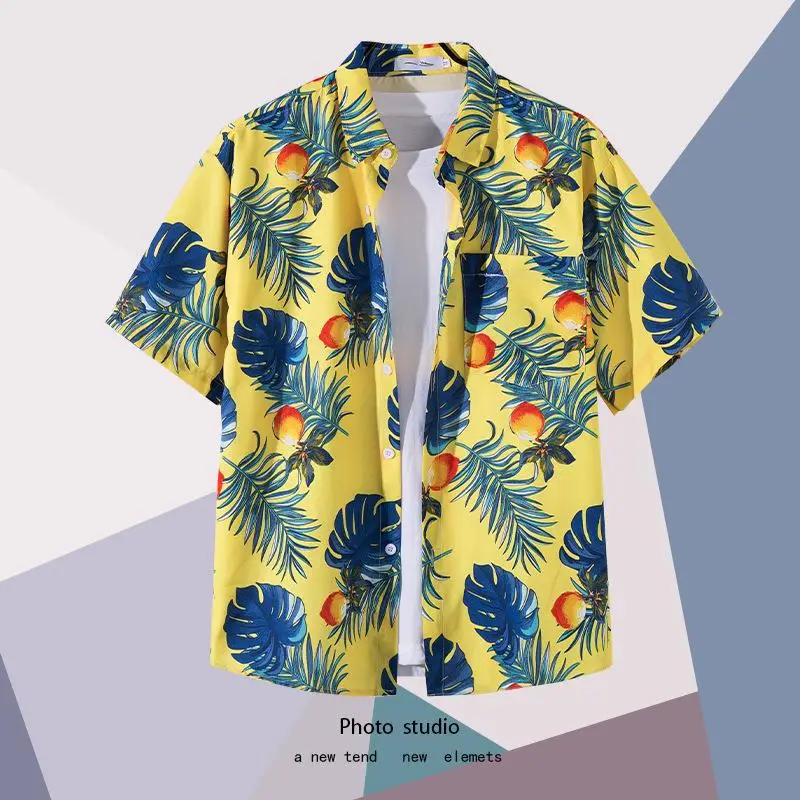 Summer Floral Print Thin Shirt for Men Women - Image 14