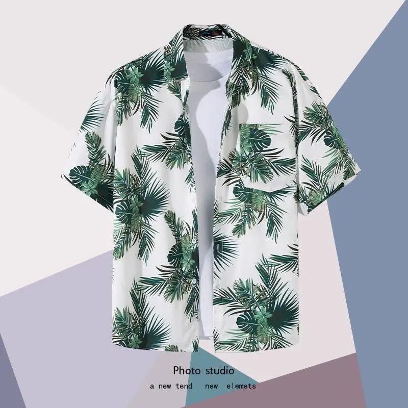 Summer Floral Print Thin Shirt for Men Women - Image 3