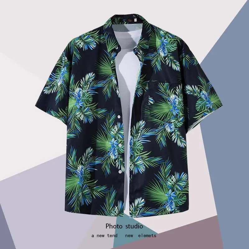 Summer Floral Print Thin Shirt for Men Women - Image 4