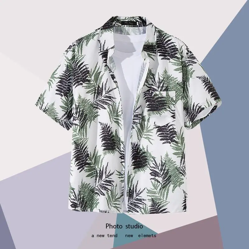 Summer Floral Print Thin Shirt for Men Women - Image 5