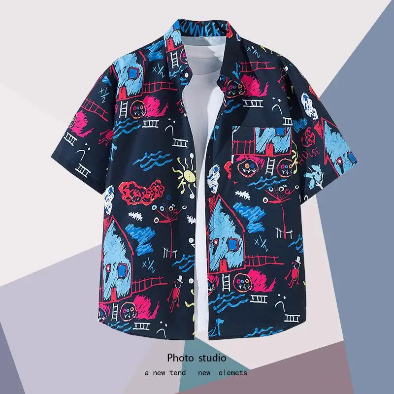 Summer Floral Print Thin Shirt for Men Women - Image 8