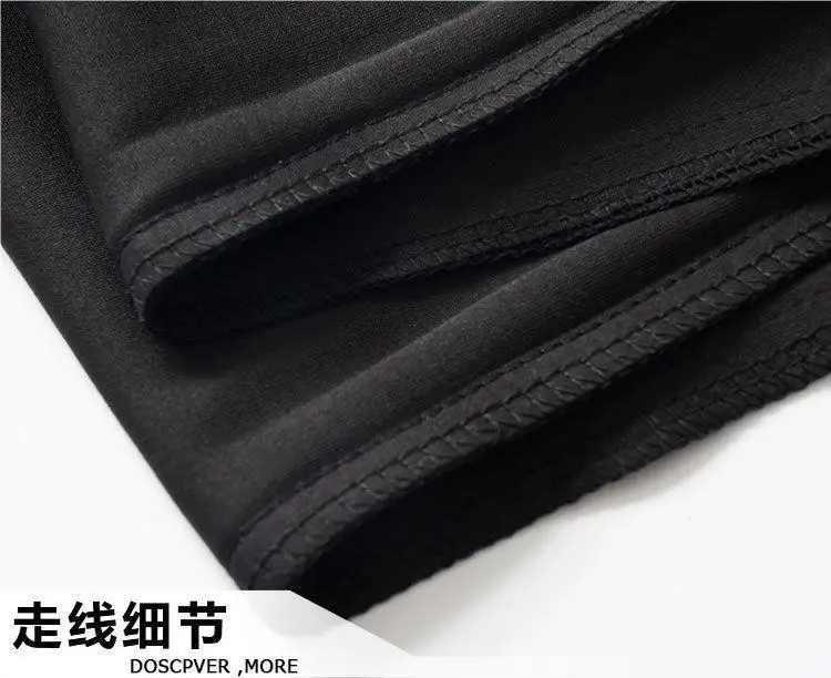 Ice Silk Thin Men's Pants Black High Elastic Waist — feature 10