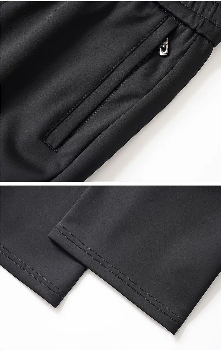 Ice Silk Thin Men's Pants Black High Elastic Waist — feature 5