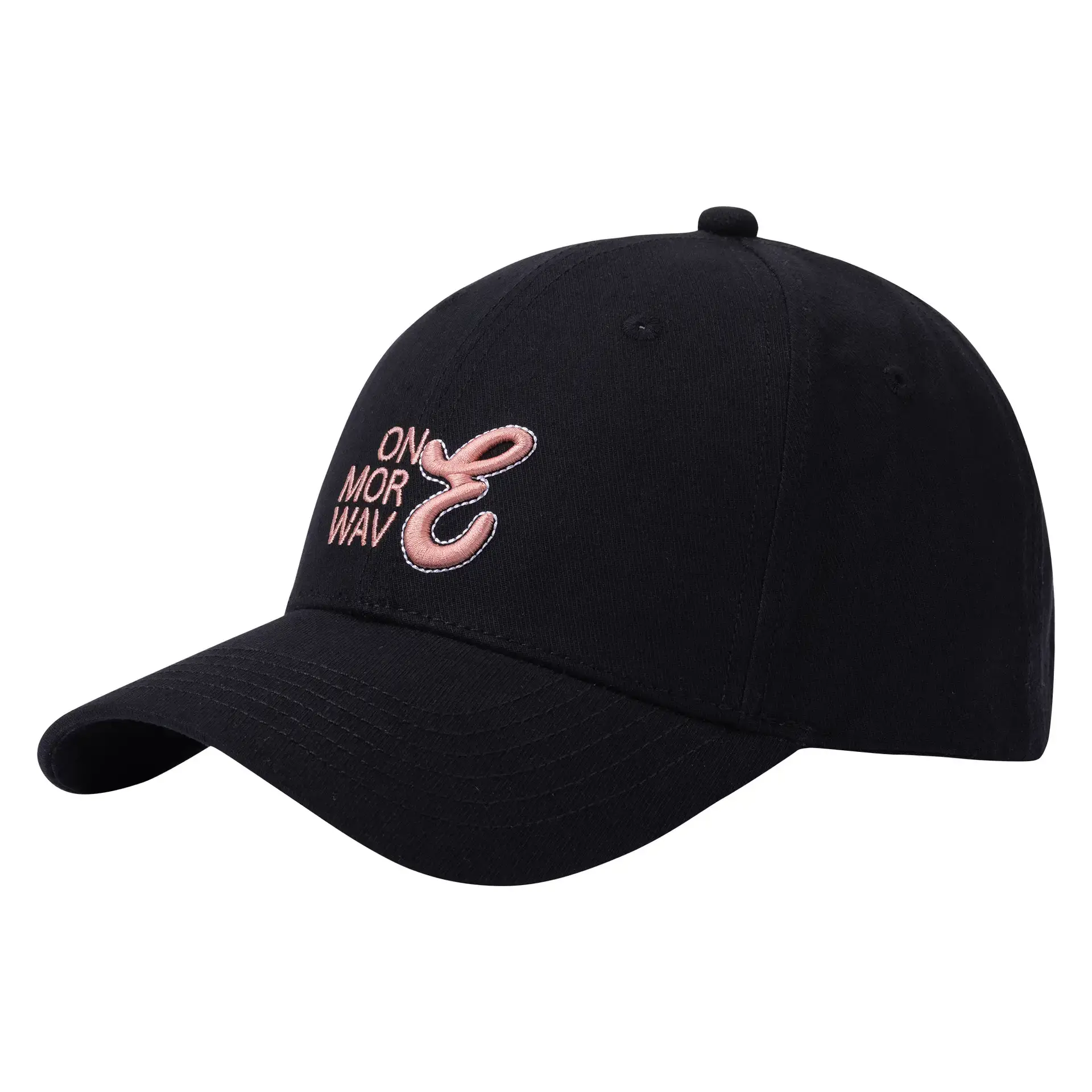 Black Korean Embroidered Baseball Cap for Women Summer Wear - Image 6