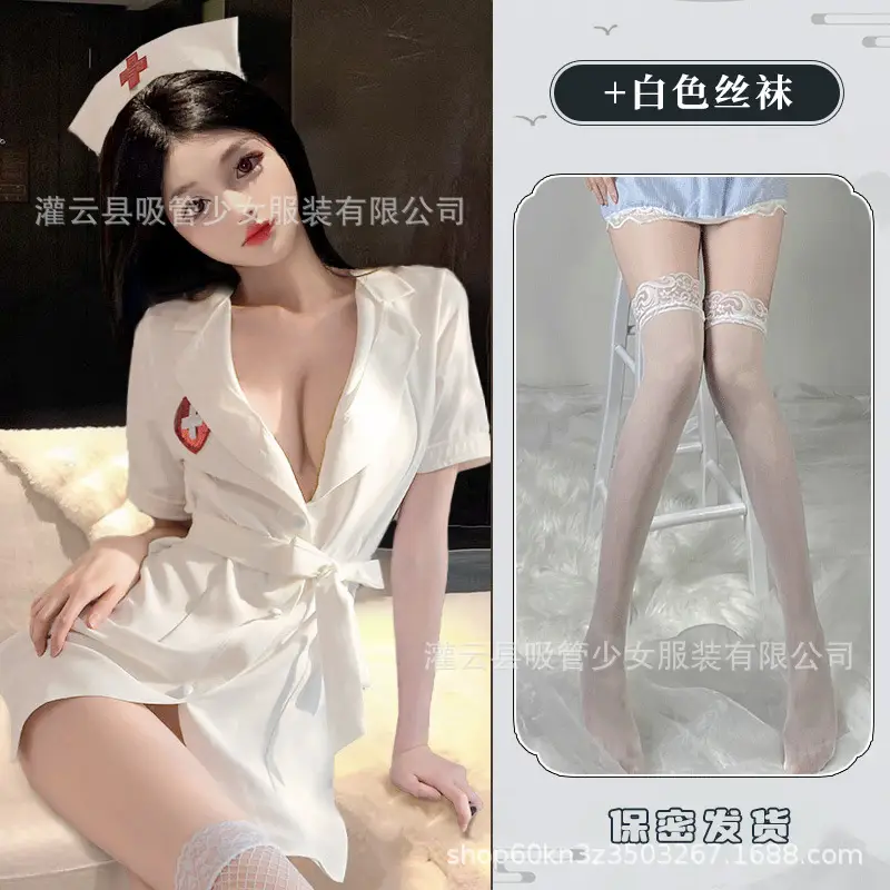White Bow Belt Slimming Nightgown Dress for Women
