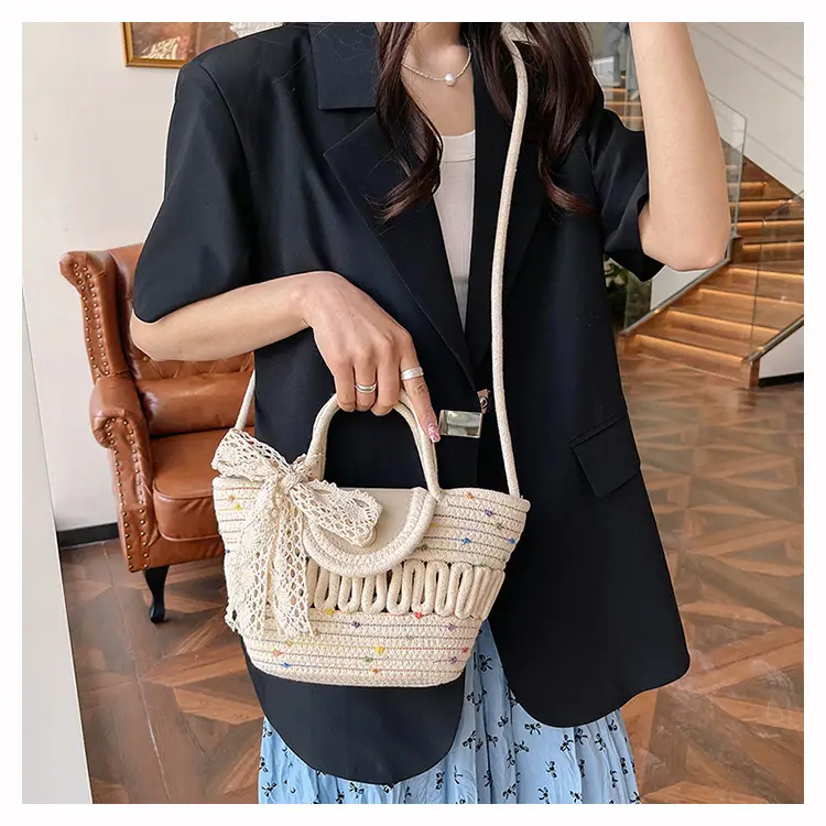 Women's Woven Silk Scarf Handbag 2024 Spring Summer — feature 13