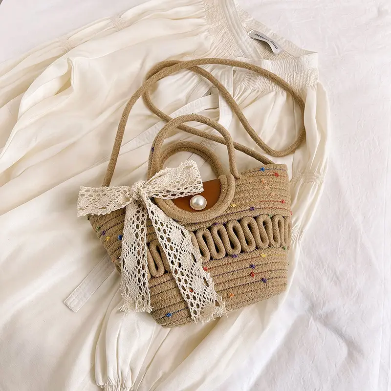 Women's Woven Silk Scarf Handbag 2024 Spring Summer - Image 2