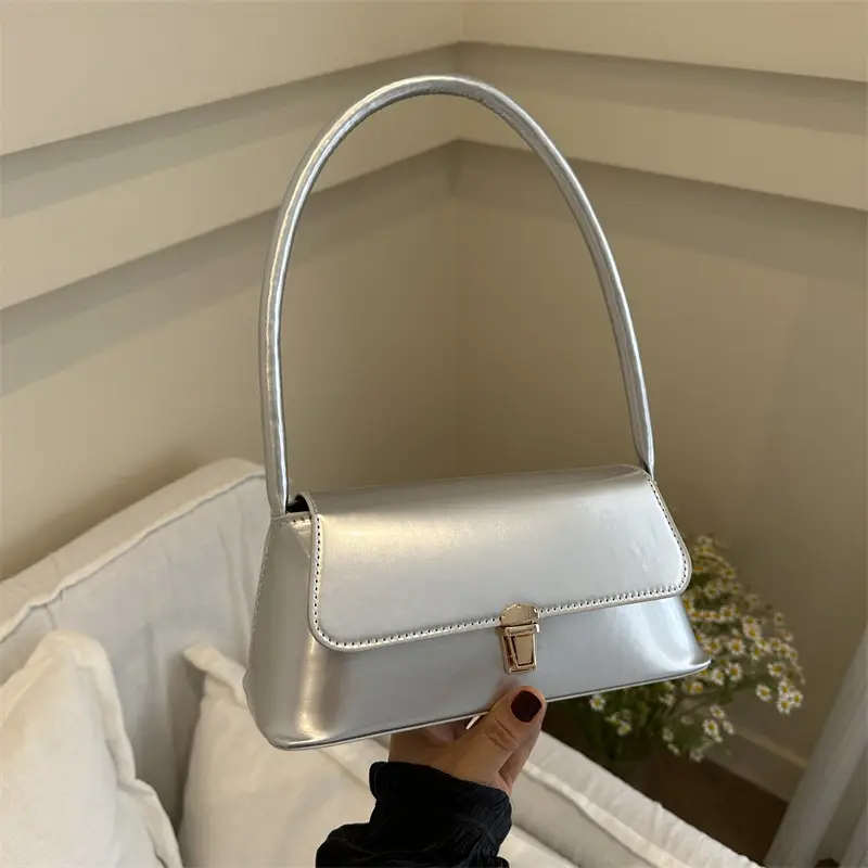 Pink Leather Shoulder Bag for Women 2024 Spring Summer