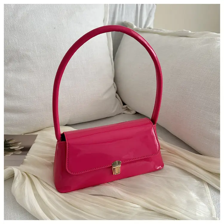 Pink Leather Shoulder Bag for Women 2024 Spring Summer — feature 24