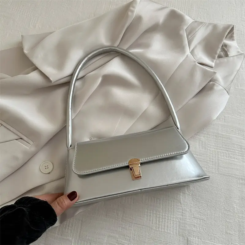 Pink Leather Shoulder Bag for Women 2024 Spring Summer