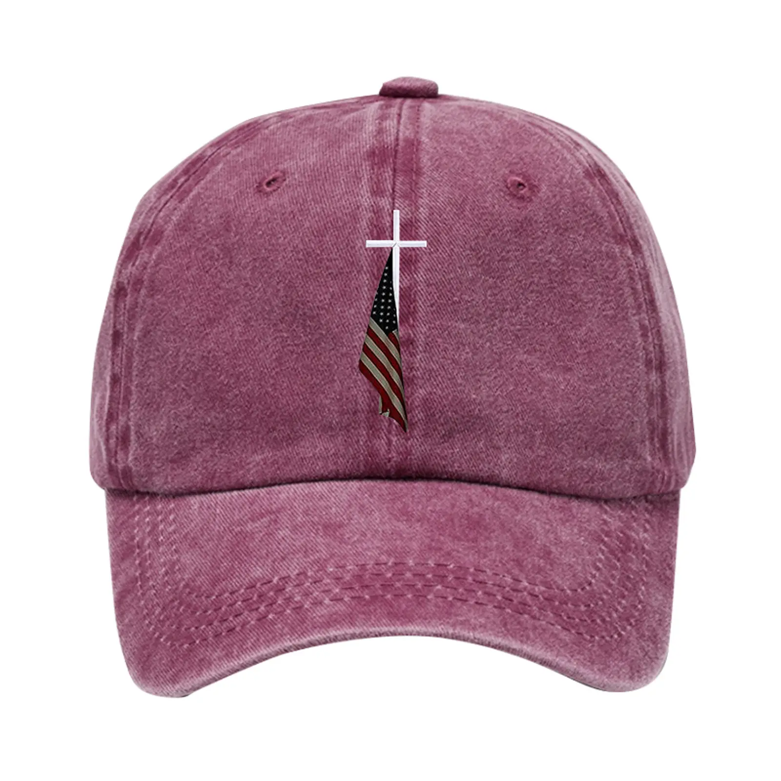 Men Women Blue Cross Denim Cap Autumn Winter - Image 9