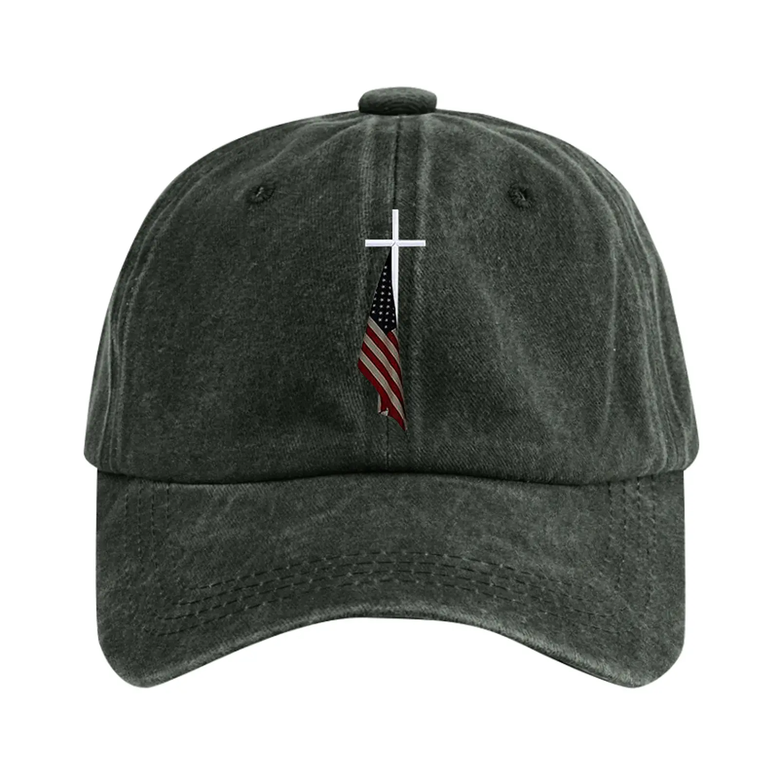 Men Women Blue Cross Denim Cap Autumn Winter - Image 10