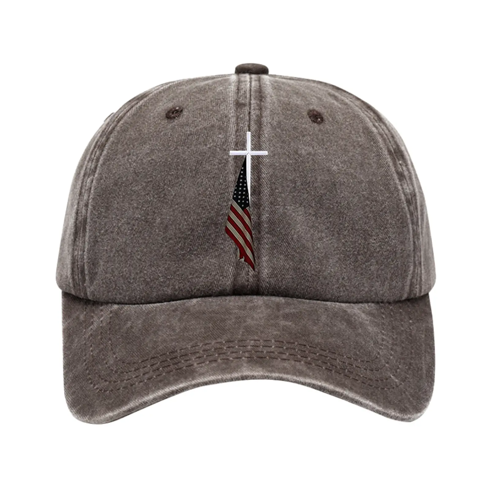 Men Women Blue Cross Denim Cap Autumn Winter - Image 5