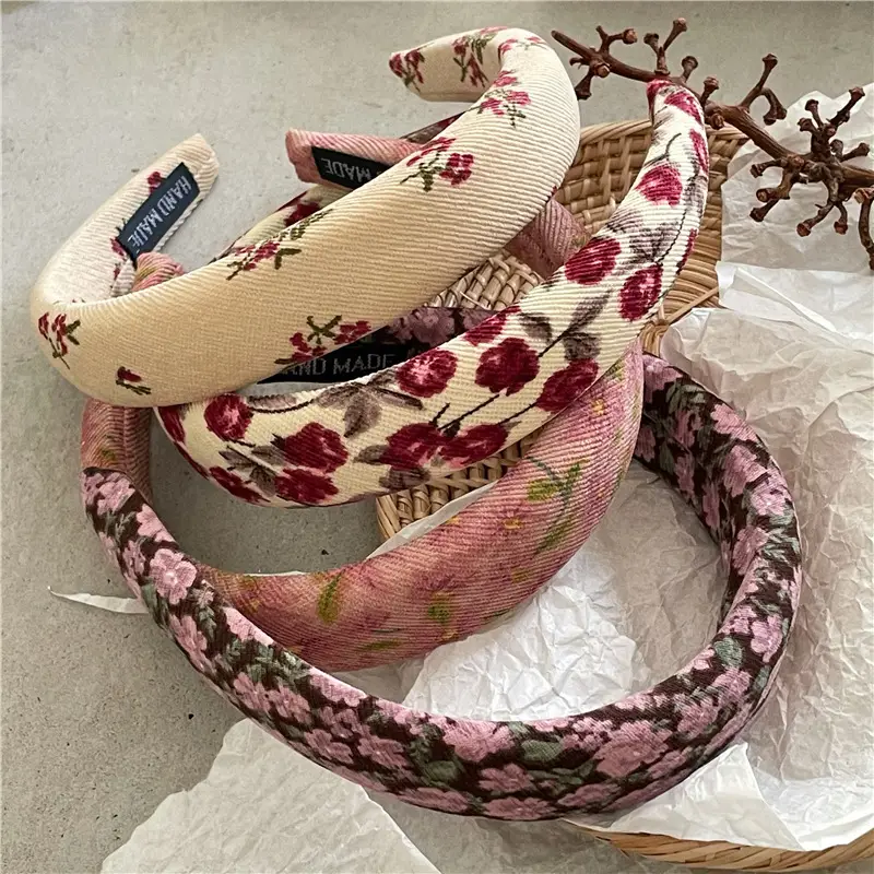 Printed Floral Hair Hoop New Style Street Cute - Image 5