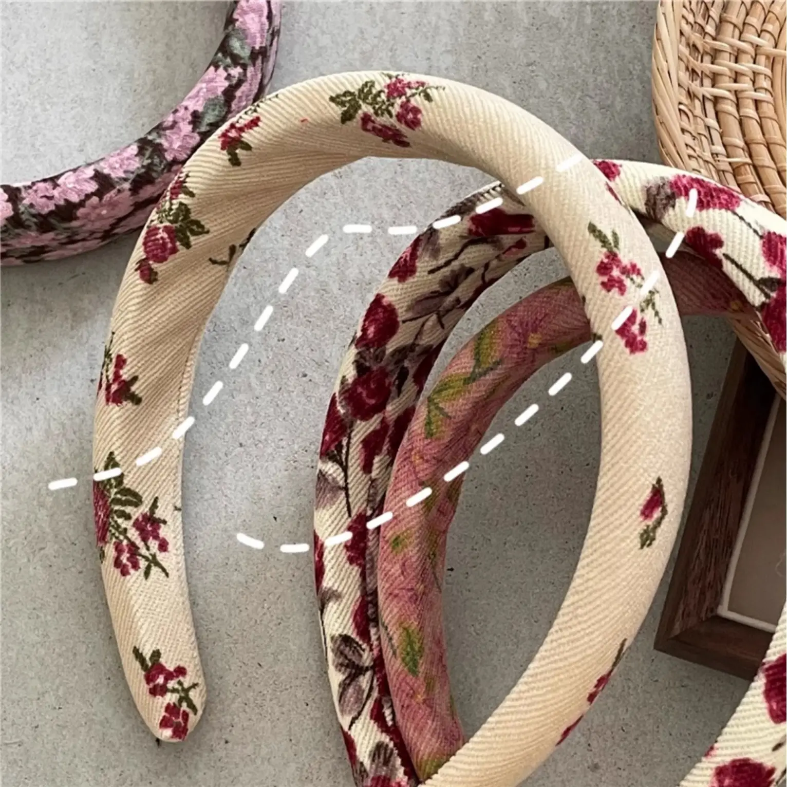 Printed Floral Hair Hoop New Style Street Cute - Image 8