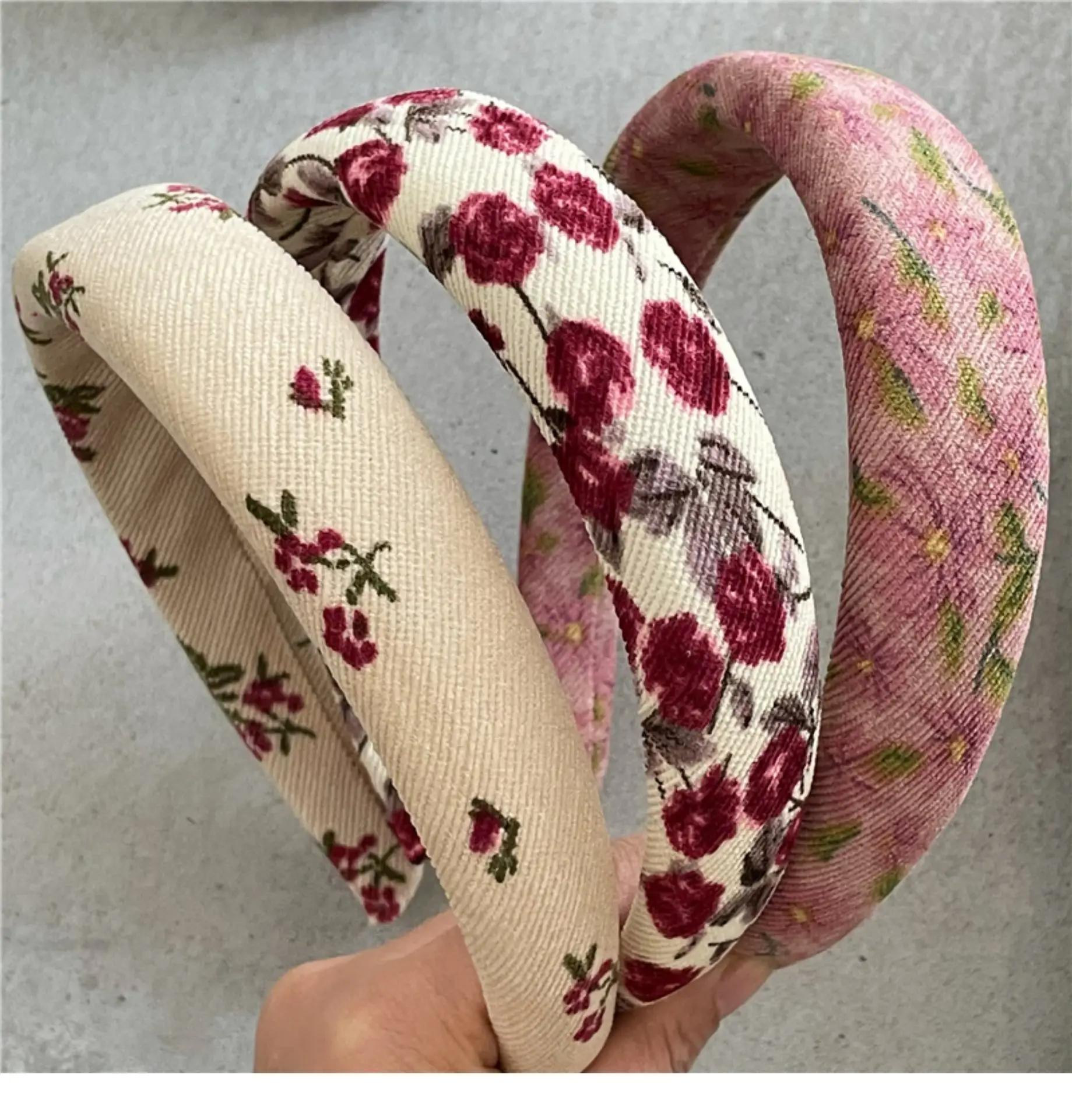 Printed Floral Hair Hoop New Style Street Cute — feature 2