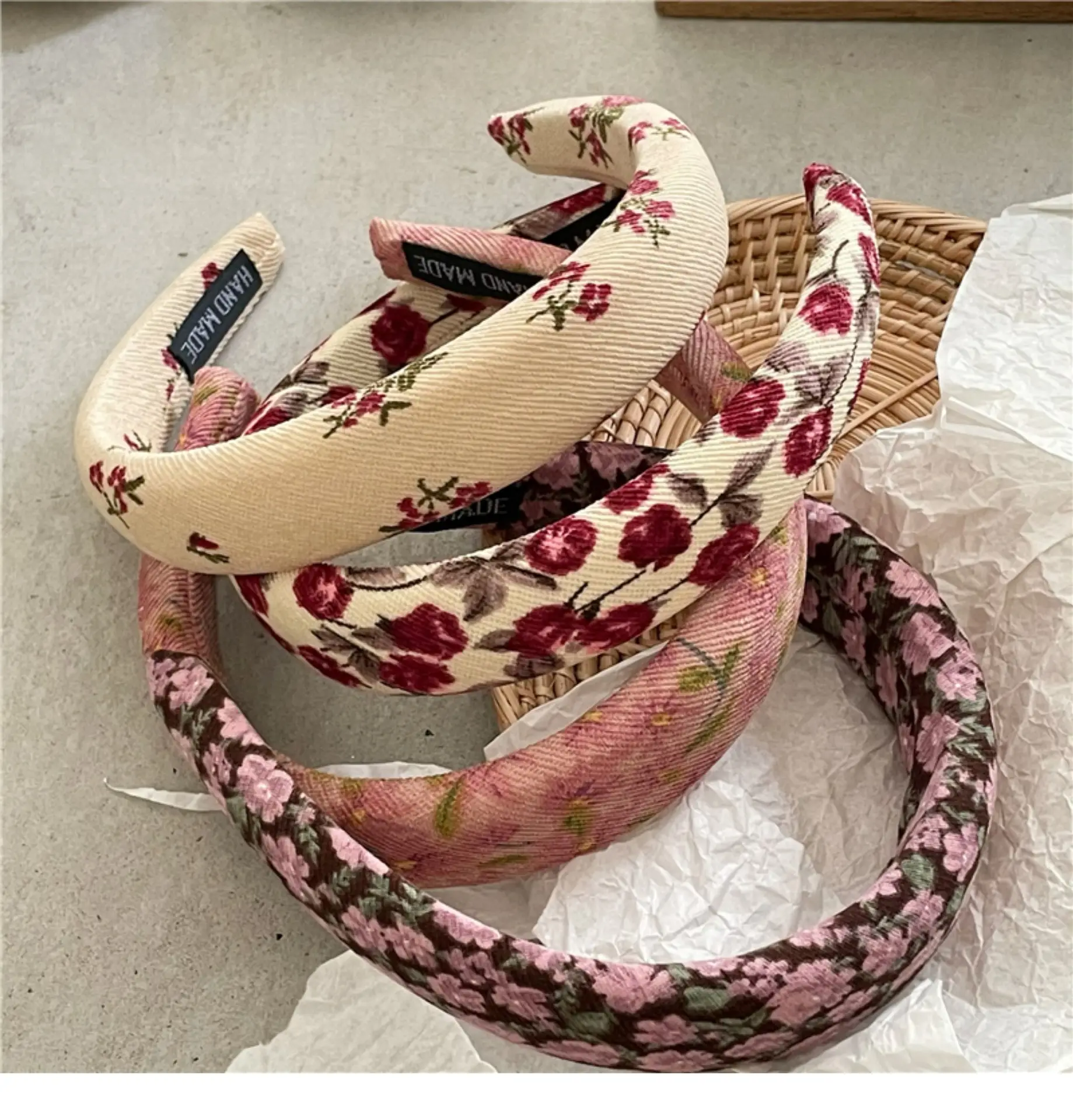 Printed Floral Hair Hoop New Style Street Cute — feature 5